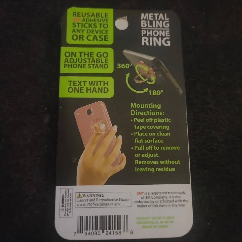 Metal Bling Phone Ring